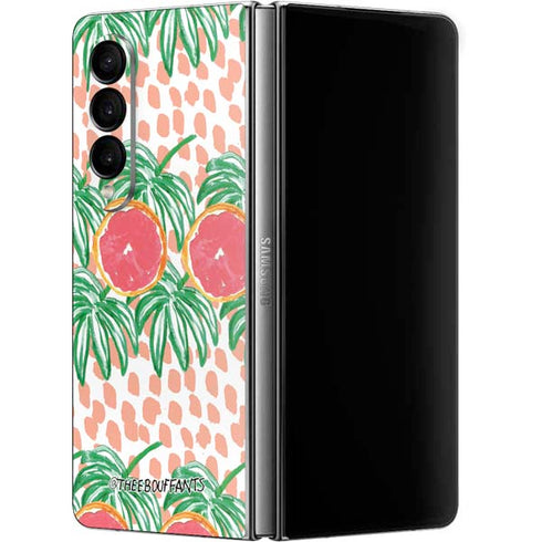 Bouffants and Broken Hearts Graphic Grapefruit Galaxy Z Fold4 5G Skin